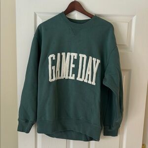 Abercrombie Green 'Game Day' Sweatshirt